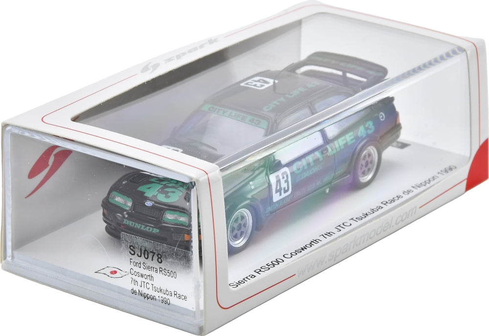 Ford Sierra RS500 Cosworth #43 7th JTC Tsukuba Nippon 1990 Yorino/Nagasaka 300pcs 1:43 Scale Resin Car – Spark