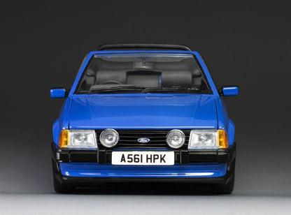 Ford Escort XR3i Cabrio RHD Azure Blue 1:18 Scale Diecast Car – Sun Star