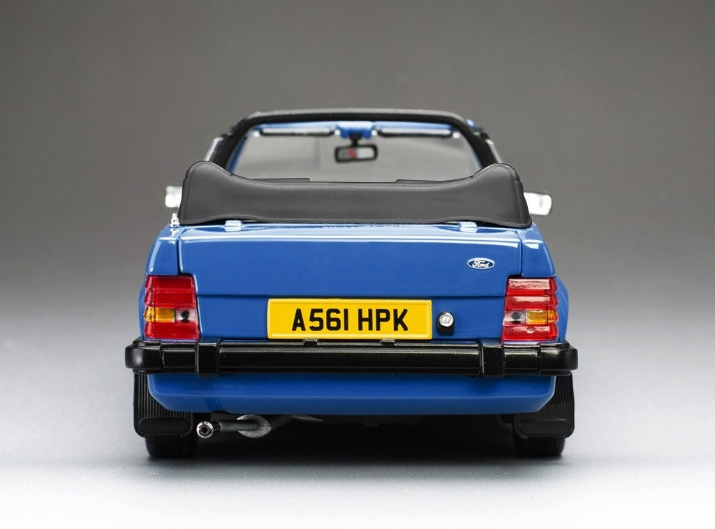 Ford Escort XR3i Cabrio RHD Azure Blue 1:18 Scale Diecast Car – Sun Star
