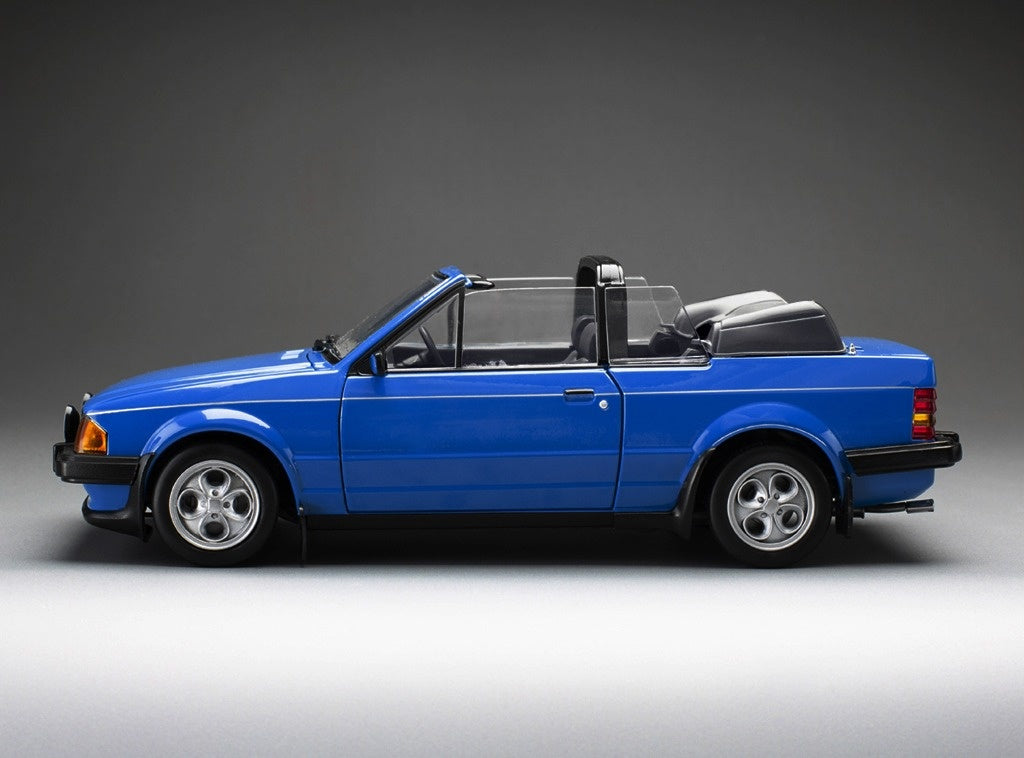 Ford Escort XR3i Cabrio RHD Azure Blue 1:18 Scale Diecast Car – Sun Star