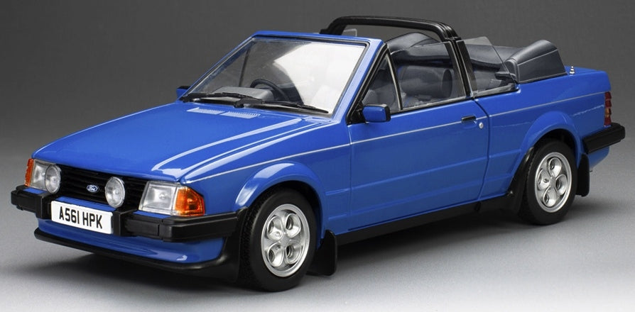 Ford Escort XR3i Cabrio RHD Azure Blue 1:18 Scale Diecast Car – Sun Star
