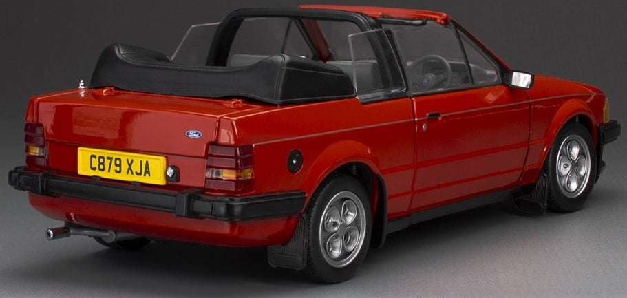 Ford Escort XR3i Cabrio RHD Sunburst Red 1:18 Scale Diecast Car – Sun Star