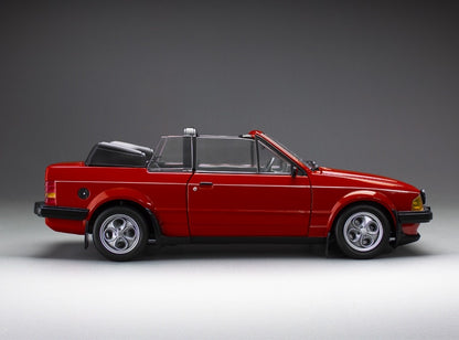 Ford Escort XR3i Cabrio RHD Sunburst Red 1:18 Scale Diecast Car – Sun Star