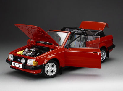 Ford Escort XR3i Cabrio RHD Sunburst Red 1:18 Scale Diecast Car – Sun Star