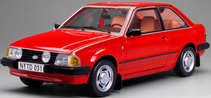 Ford Escort Mk3 Ghia 1981 Rot LHD Modellauto 1:18 Sun Star Diecast