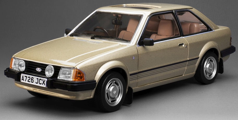 Ford Escort Mk3 Ghia 1981 Gold Rechtslenker Großbritannien Exklusiv – Limitierte Auflage 360 Stück Maßstab 1:18 Sun Star Diecast Modellauto