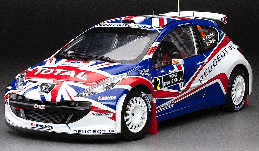 Peugeot 207 S2000 #2 K.Meeke/P.Nagle 3rd Rally of Scotland 2010 (Limited 999pcs) 1:18 Scale Sun Star Diecast Model Car