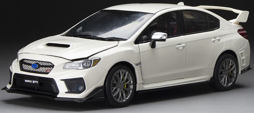 Subaru WRX STi 2018 Crystal White Pearl Customised Version 1:18 Scale Sun Star Diecast Model Car