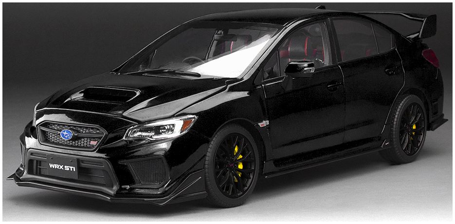 Subaru WRX STi 2018 Customised Version Crystal Black Silica 1:18 Scale Sun Star Diecast Model Car