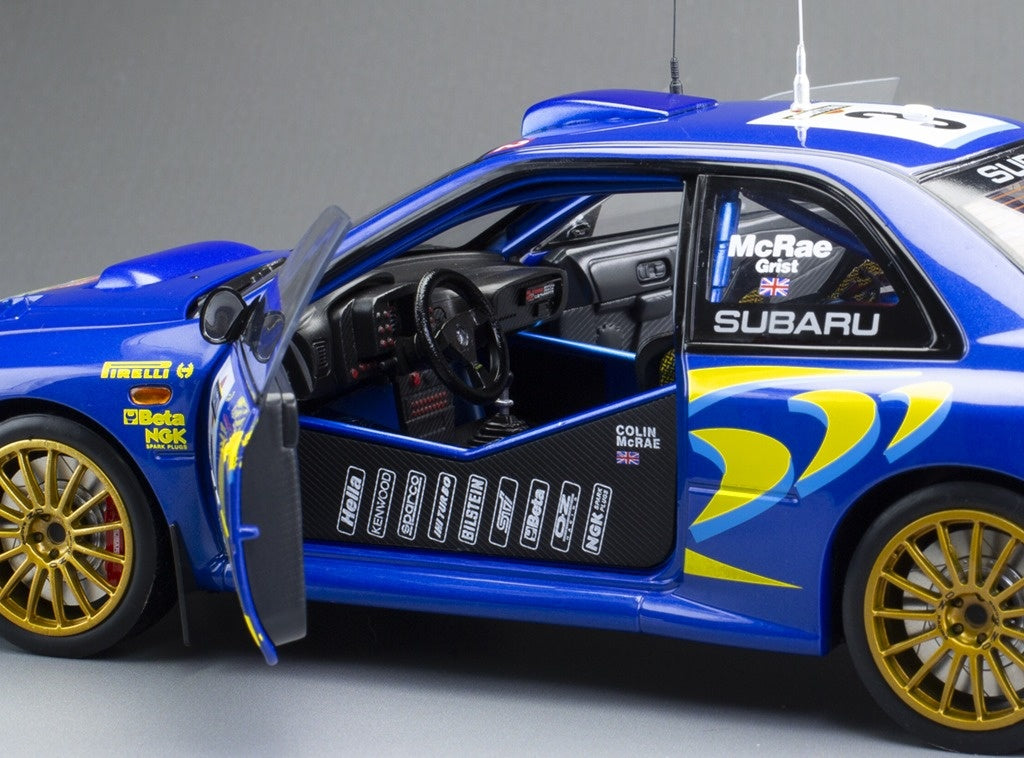 Subaru Impreza S5 WRC 98 Rallye Sanremo 1998 3rd #3 C. McRae N. Grist 1:18 Scale Diecast Model Car – Sun Star