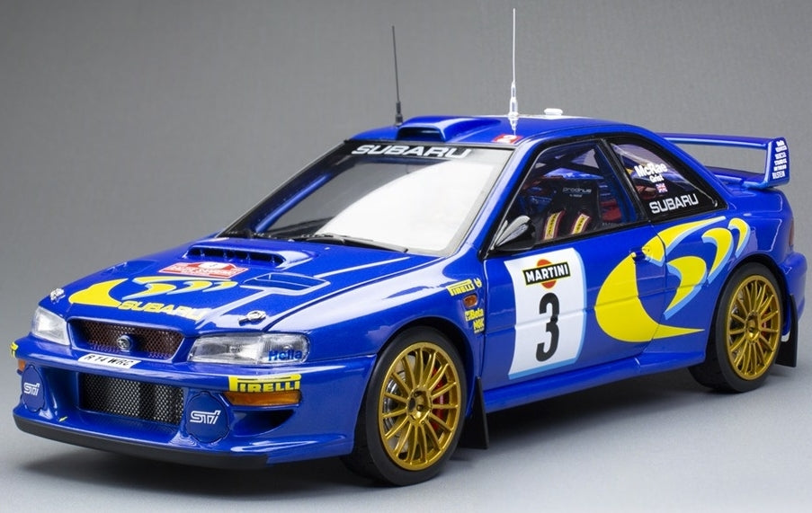 Subaru Impreza S5 WRC 98 Rallye Sanremo 1998 3rd #3 C. McRae N. Grist 1:18 Scale Diecast Model Car – Sun Star