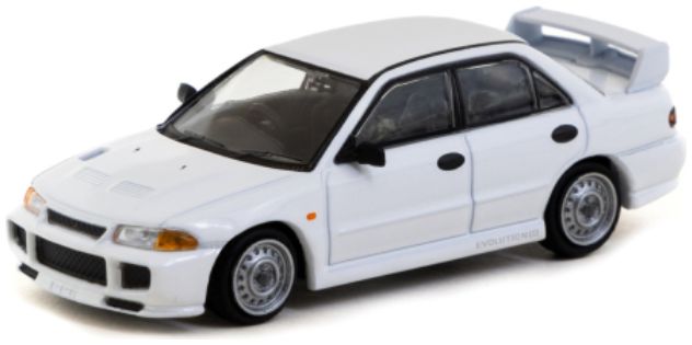 Mitsubishi Lancer RS EVO III White 1:64 Scale Tarmac Works Diecast Model