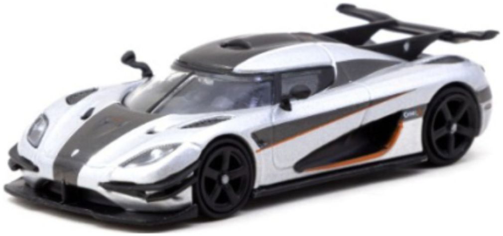 Koenigsegg One:1 Silver/Black 1:64 Scale Diecast Car – Tarmac Works
