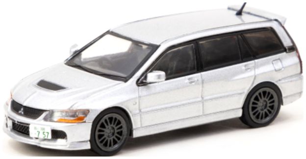 Mitsubishi Lancer Evolution Wagon Silver 1:64 Scale Tarmac Works Diecast Model