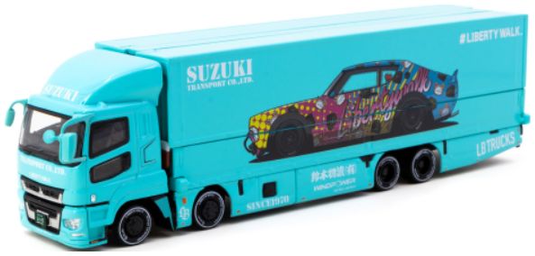 Mitsubishi Fuso Super Great Turquoise 1:64 Scale Tarmac Works Diecast Model