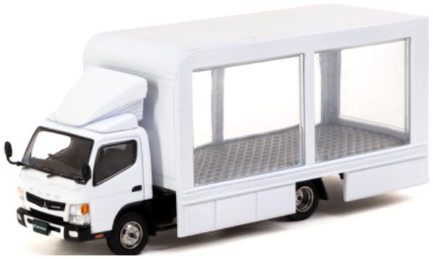 Mitsubishi Fuso Canter White Mobile Display Truck 1:64 Scale Tarmac Works Diecast Model