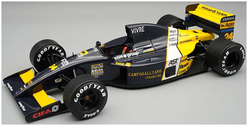 Minardi M191 w/Rain Tyres #24 F1 Australian GP 1991 Robert Moreno 1:18 Scale Resin Car – Tecnomodel