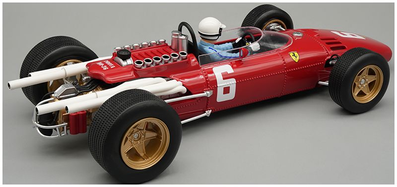 Ferrari 312 F1 #6 Winner F1 Italian GP Monza Ludovico Scarfiotti w/Driver 1:18 Scale Resin Car – Tecnomodel