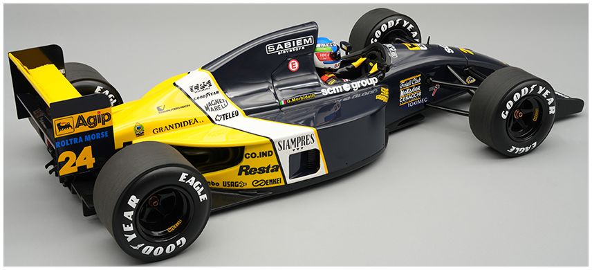Minardi M191 #24 F1 Belgian GP 1991 Gianni Morbidelli w/Driver 1:18 Scale Resin Car – Tecnomodel