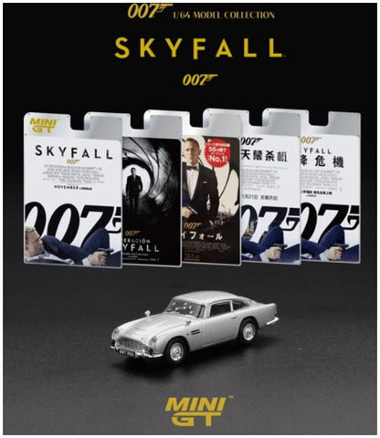 Aston Martin DB5 Skyfall (RHD) English Blister Packaging 1:64 Scale Diecast Model Car – MINI GT