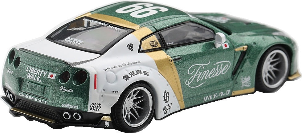 Nissan GT-R (R35) LB Works Type 1 Custom Ducktail Auto Finesse (LHD) 1:64 Scale Diecast Car – MINI GT