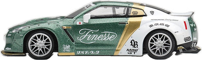Nissan GT-R (R35) LB Works Type 1 Custom Ducktail Auto Finesse (LHD) 1:64 Scale Diecast Car – MINI GT