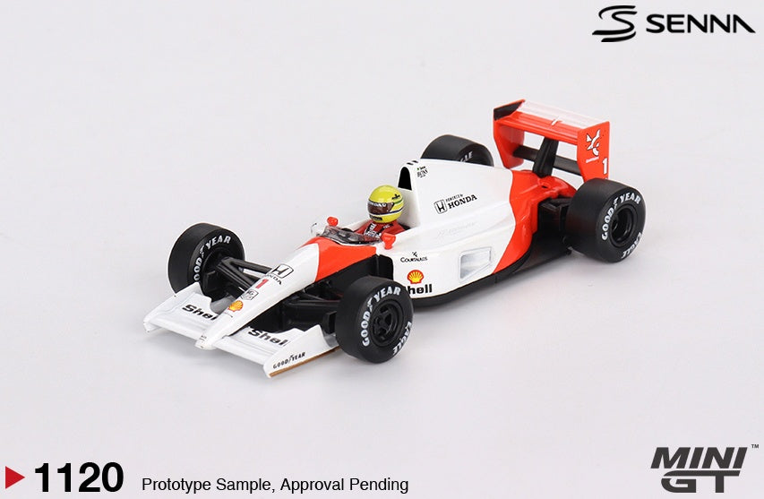 McLaren MP4/6 #1 2nd F1 Japanese GP 1991 Ayrton Senna 1:64 Scale Diecast Car – MINI GT