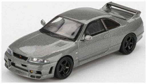 Nissan Skyline GT-R Dark Metal Grey (Nismo BCNR33 CRS Version) (RHD) 1:64 Scale Diecast Model Car – MINI GT