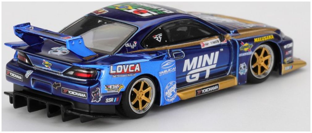 Nissan LB-Super Silhouette S15 Silvia #555 Mini GT Liberty Walk 2025 (RHD) Blister Packaging 1:64 Scale Diecast Model Car – MINI GT
