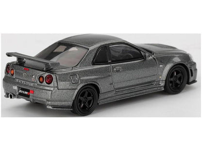 Nissan Skyline GT-R Dark Metal Grey (NISMO BNR34 CRS Version) (RHD) Blister Packaging 1:64 Scale Diecast Model Car – MINI GT