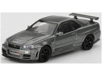 Nissan Skyline GT-R Dark Metal Grey (NISMO BNR34 CRS Version) (RHD) Blister Packaging 1:64 Scale Diecast Model Car – MINI GT
