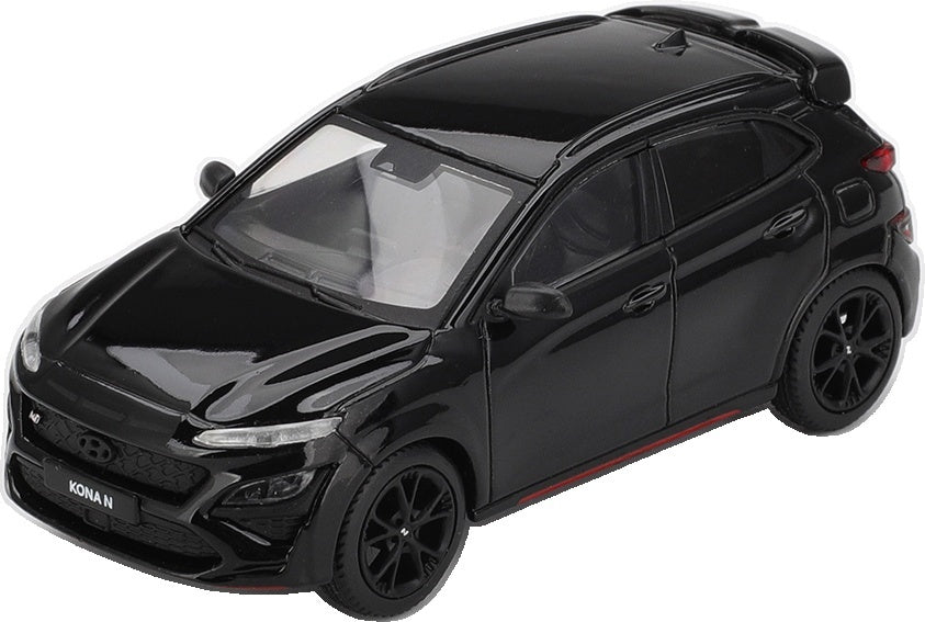 Hyundai Kona N Negro Fantasma (Volante a la Izquierda) (Exclusivo de Corea) Coche en Miniatura MINI GT a Escala 1:64