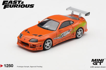 Toyota Supra Bomex The Fast and Furious Brian 'O Conner (LHD) Blister Packaging 1:64 Scale Diecast Model Car – MINI GT