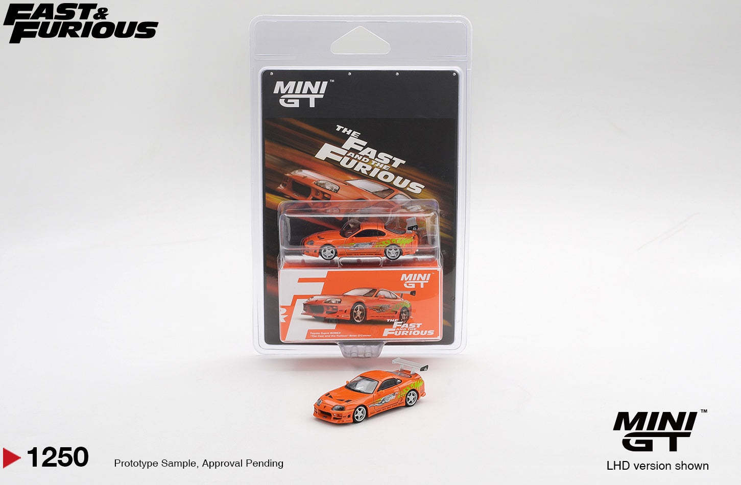 Toyota Supra Bomex The Fast and Furious Brian 'O Conner (LHD) Blister Packaging 1:64 Scale Diecast Model Car – MINI GT