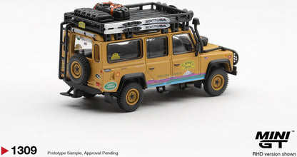 Land Rover Defender 110 1998 Camel Trophy Tierra Del Fuego CT.10 USA (RHD) Blister Packaging 1:64 Scale Diecast Model Car – MINI GT
