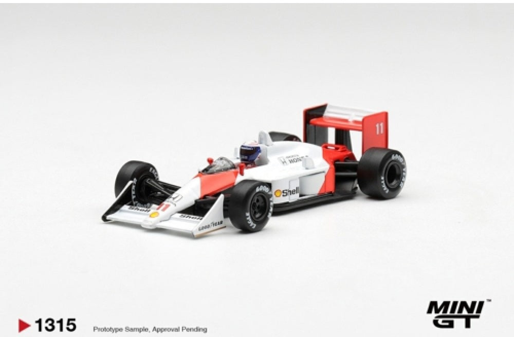 McLaren MP4/4 F1 Canadian Grand Prix 1988 2nd #11 Alain Prost Blister Packaging 1:64 Scale Diecast Model Car – MINI GT
