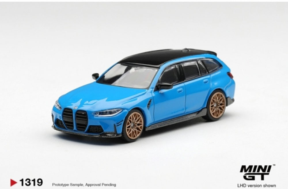 BMW M3 M Performance Touring Riviera Blue (LHD) 1:64 Scale Diecast Model Car – MINI GT