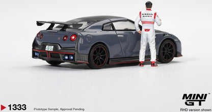 Nissan GT-R NISMO 2024 Tsukuba Production Car Record + Figure Matsuda Collection RHD 1:64 Scale Diecast Car – MINI GT