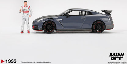 Nissan GT-R NISMO 2024 Tsukuba Production Car Record + Figure Matsuda Collection RHD 1:64 Scale Diecast Car – MINI GT