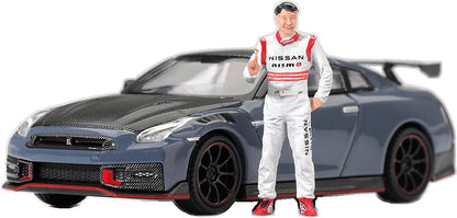 Nissan GT-R NISMO 2024 Tsukuba Production Car Record + Figure Matsuda Collection RHD 1:64 Scale Diecast Car – MINI GT