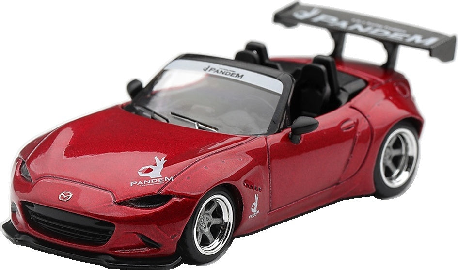 Mazda Miata MX-5 (ND) Pandem Kodo Red (LHD) 1:64 Scale Diecast Car – MINI GT