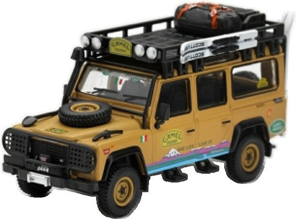 Land Rover Defender 110 (LHD) 1998 Camel Trophy Tierra Del Fuego CT.24 Italy 1:64 Scale Diecast Car – MINI GT