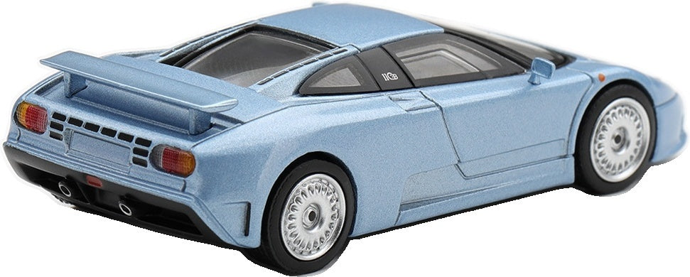 Bugatti EB110 GT Azzurro Metallizzato Mondial De L'Automobile 1992 (LHD) Blister Packaging 1:64 Scale Diecast Car – MINI GT