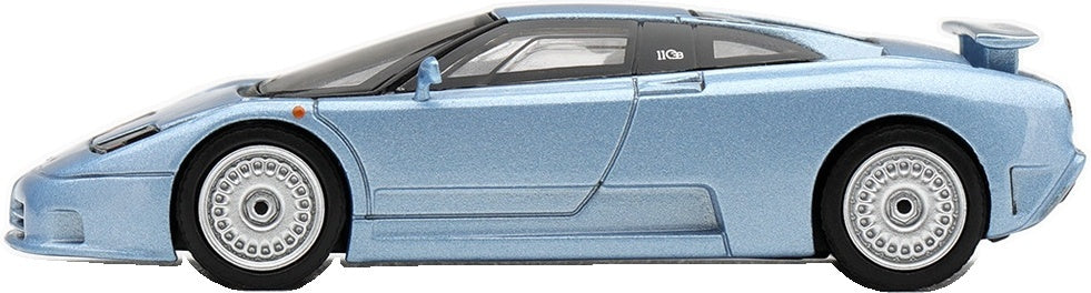 Bugatti EB110 GT Azzurro Metallizzato Mondial De L'Automobile 1992 (LHD) Blister Packaging 1:64 Scale Diecast Car – MINI GT