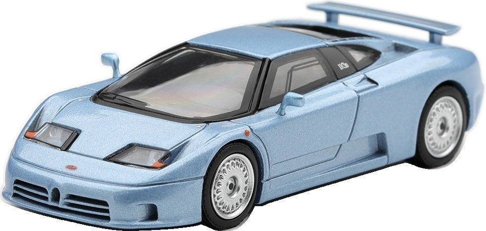 Bugatti EB110 GT Azzurro Metallizzato Mondial De L'Automobile 1992 (LHD) Blister Packaging 1:64 Scale Diecast Car – MINI GT