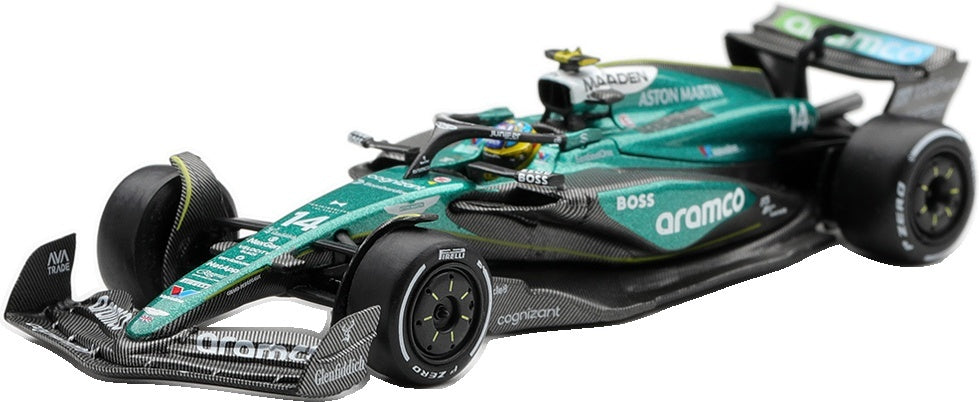 Aston Martin AMR24 #14 F1 Las Vegas GP 2024 Fernando Alonso Blister Packaging 1:64 Scale Diecast Car – MINI GT