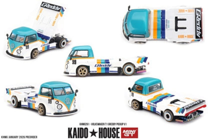 VW T1 Greddy Pickup V1 1:64 Scale Diecast – MINI GT