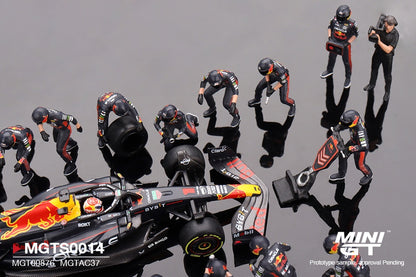 Oracle Red Bull RB19 #1 Max Verstappen F1 Japanese GP 2023 Pit Crew Set Limited Edition 1:64 Scale Diecast – MINI GT