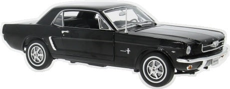 Ford Mustang Coupe Hard Top 1964 Black 1:18 Scale Diecast Car – Welly