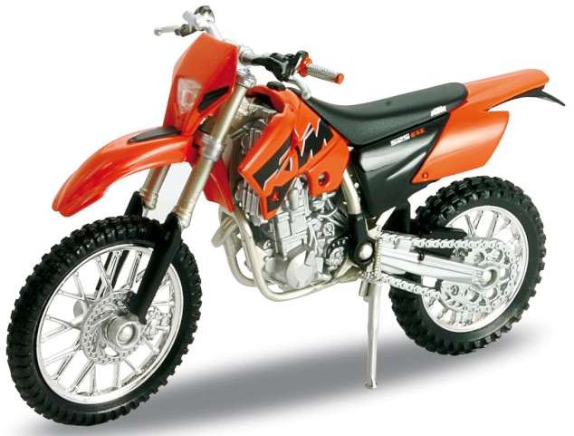 KTM 525 EXC orange - 1:18 Scale Diecast Model Motorcycle-Welly-Diecast Model Centre